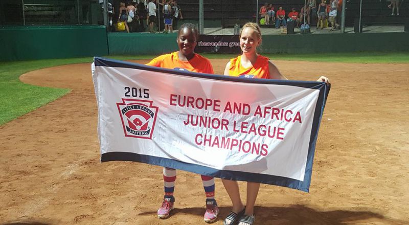 chayella en Keedyen als europees kampione Little League 2015