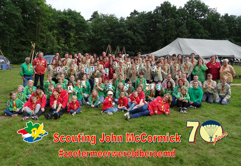 Groepsfoto Scouting JMC Zoetermeer wereld beroemd