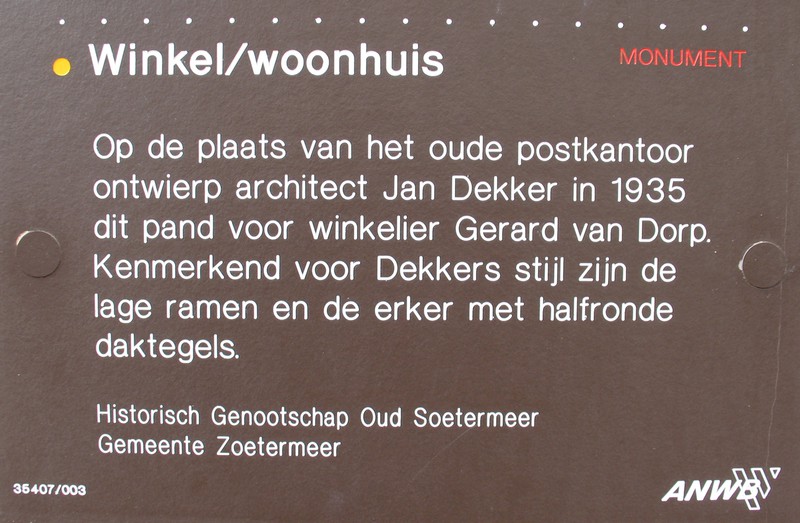 Dorpsstraat 57 info bordje MC van Hoeven