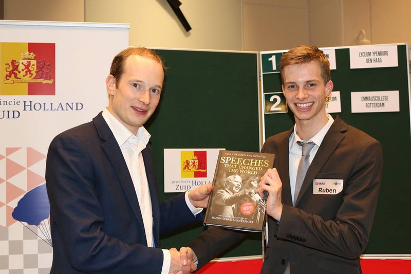 Ruben wint speechwedstrijd Op weg naar Het Lagerhuis