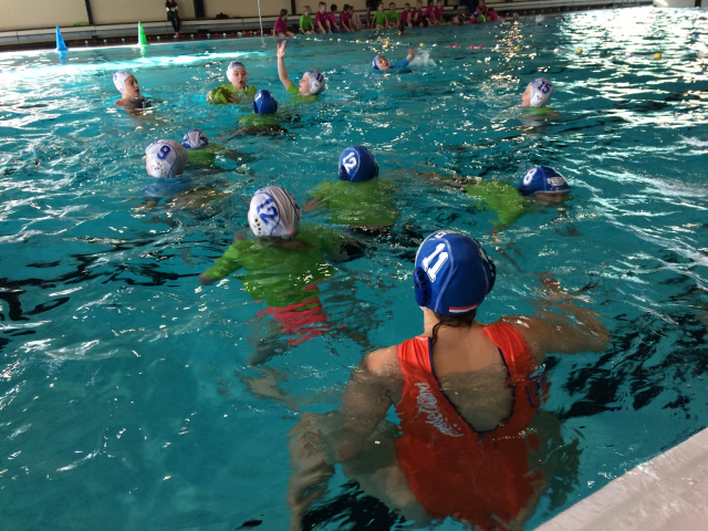 clinic van Nederlands waterpoloteam