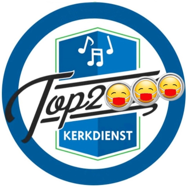 Top2000logo mondkapjes rood vierkant