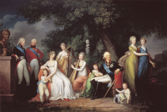 Het gezin van tsaar Paul I in 1800